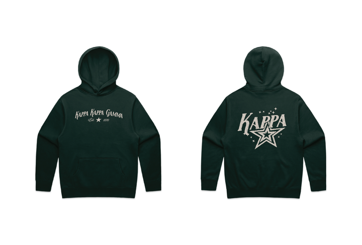 Star Struck Pine Green Heavy Weight Sorority Hoodie