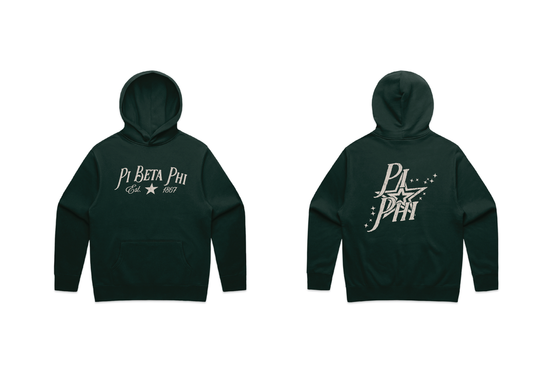Star Struck Pine Green Heavy Weight Sorority Hoodie