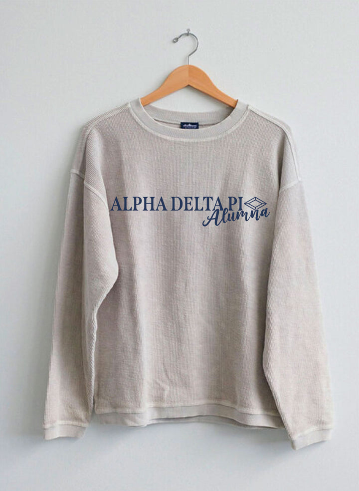 Alpha Delta Pi Alumna Corded Crewneck