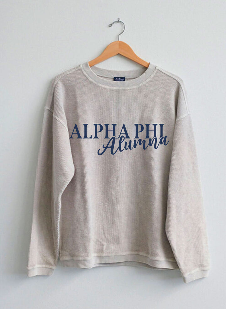 Alumna Sorority Corded Crewneck