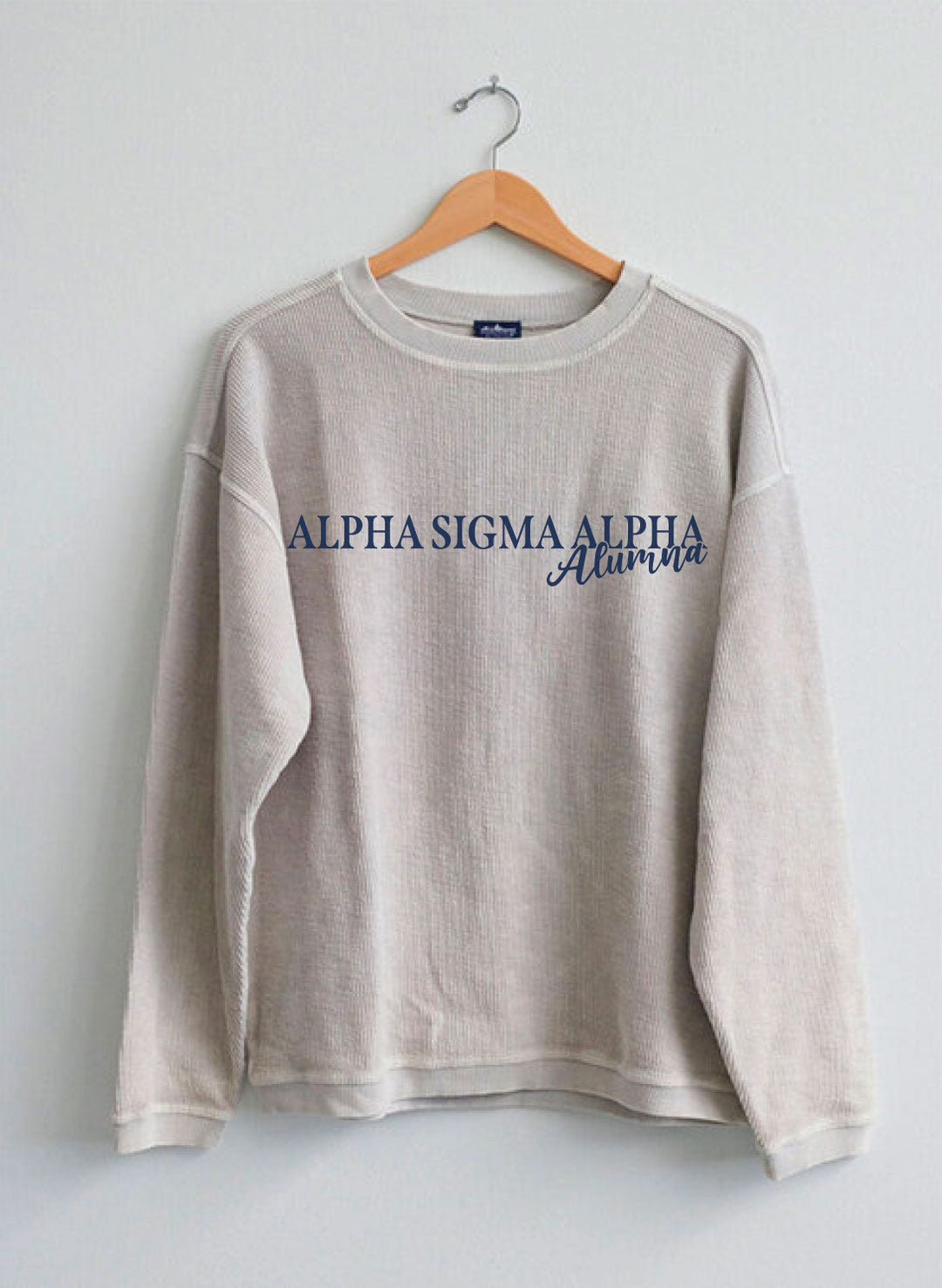 Alumna Sorority Corded Crewneck - 2XL - 3XL