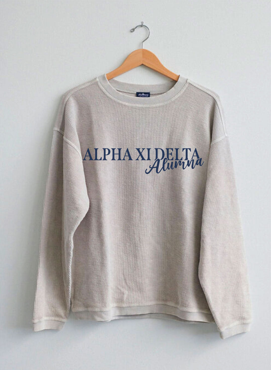 Alumna Sorority Corded Crewneck - 2XL - 3XL