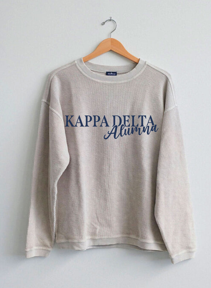 Alumna Sorority Corded Crewneck - 2XL - 3XL