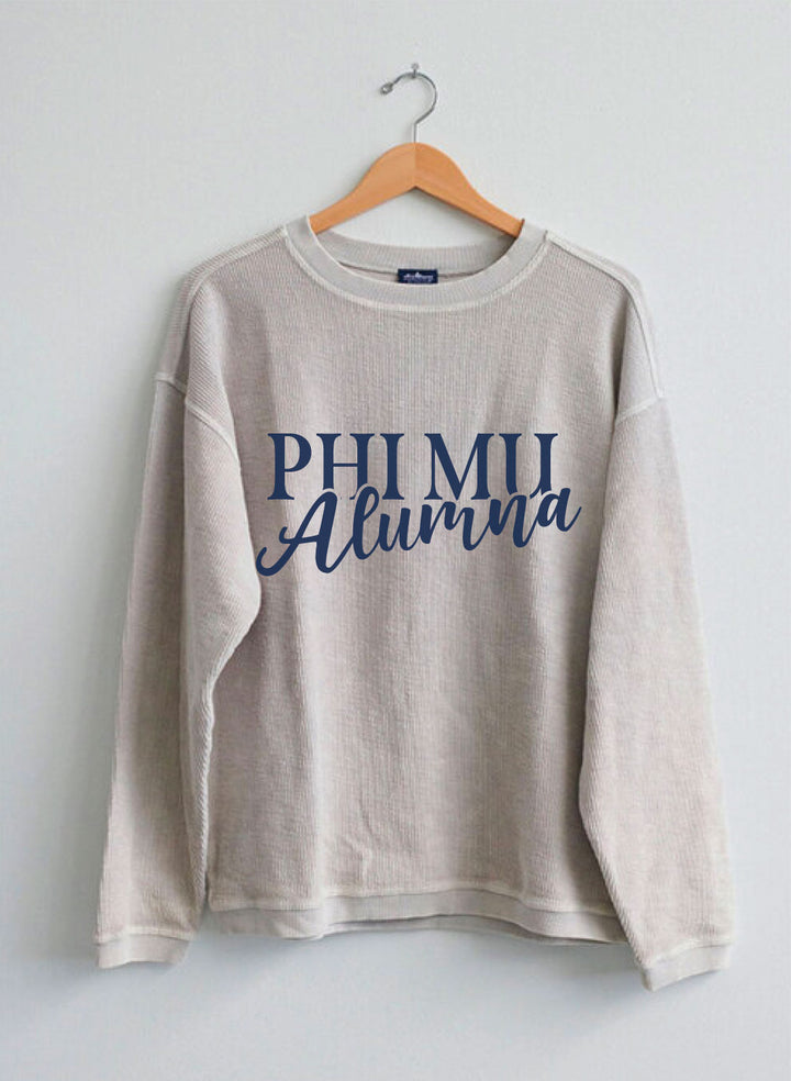 Alumna Sorority Corded Crewneck