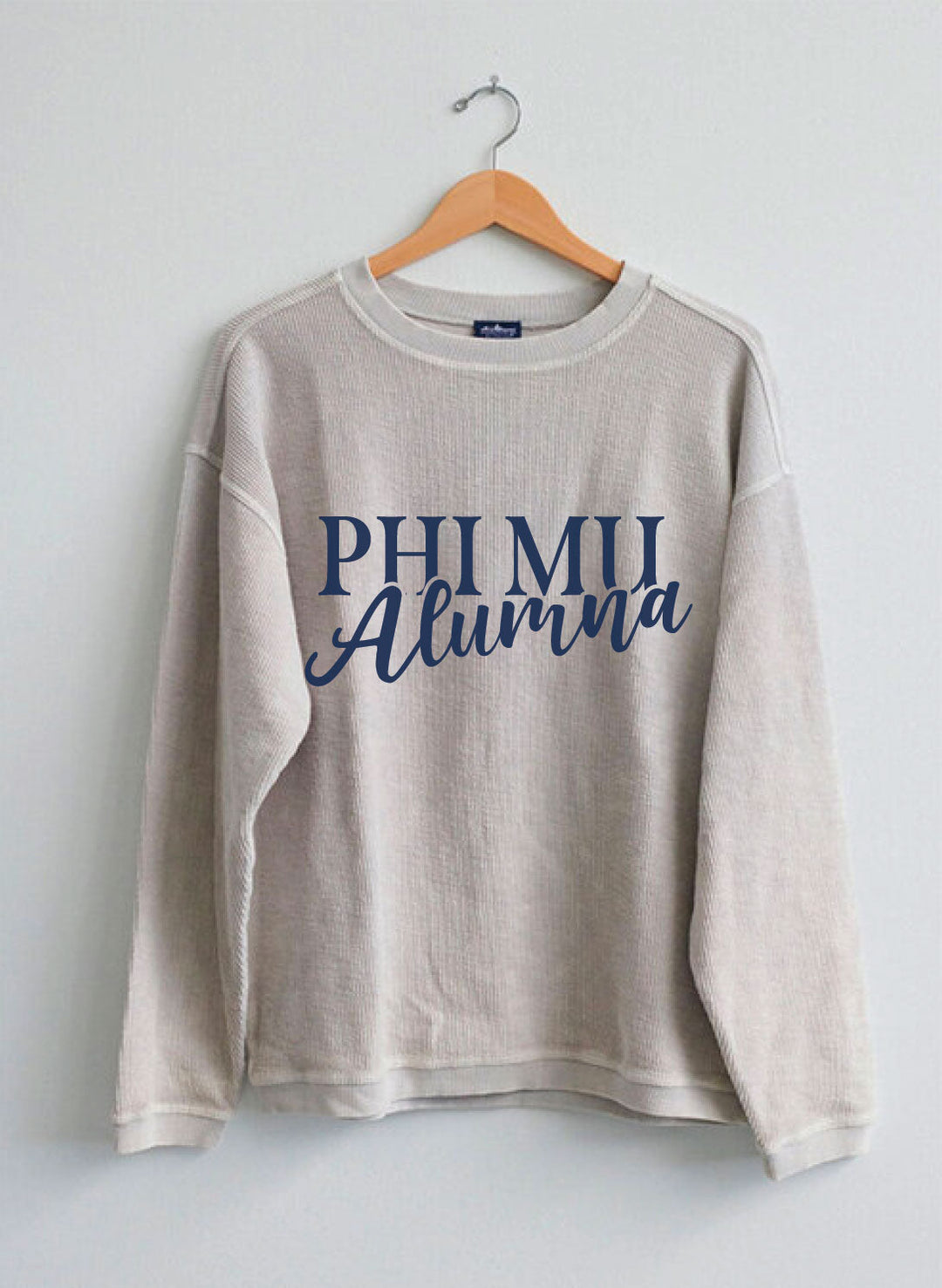 Alumna Sorority Corded Crewneck - 2XL - 3XL