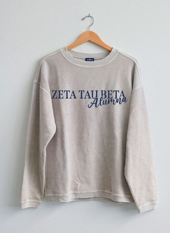 Alumna Sorority Corded Crewneck