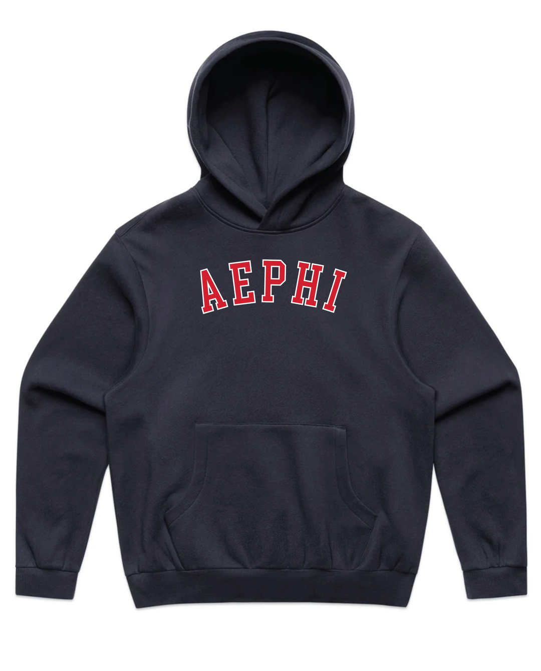 Arched Letter Navy Heavy Weight Sorority Hoodie