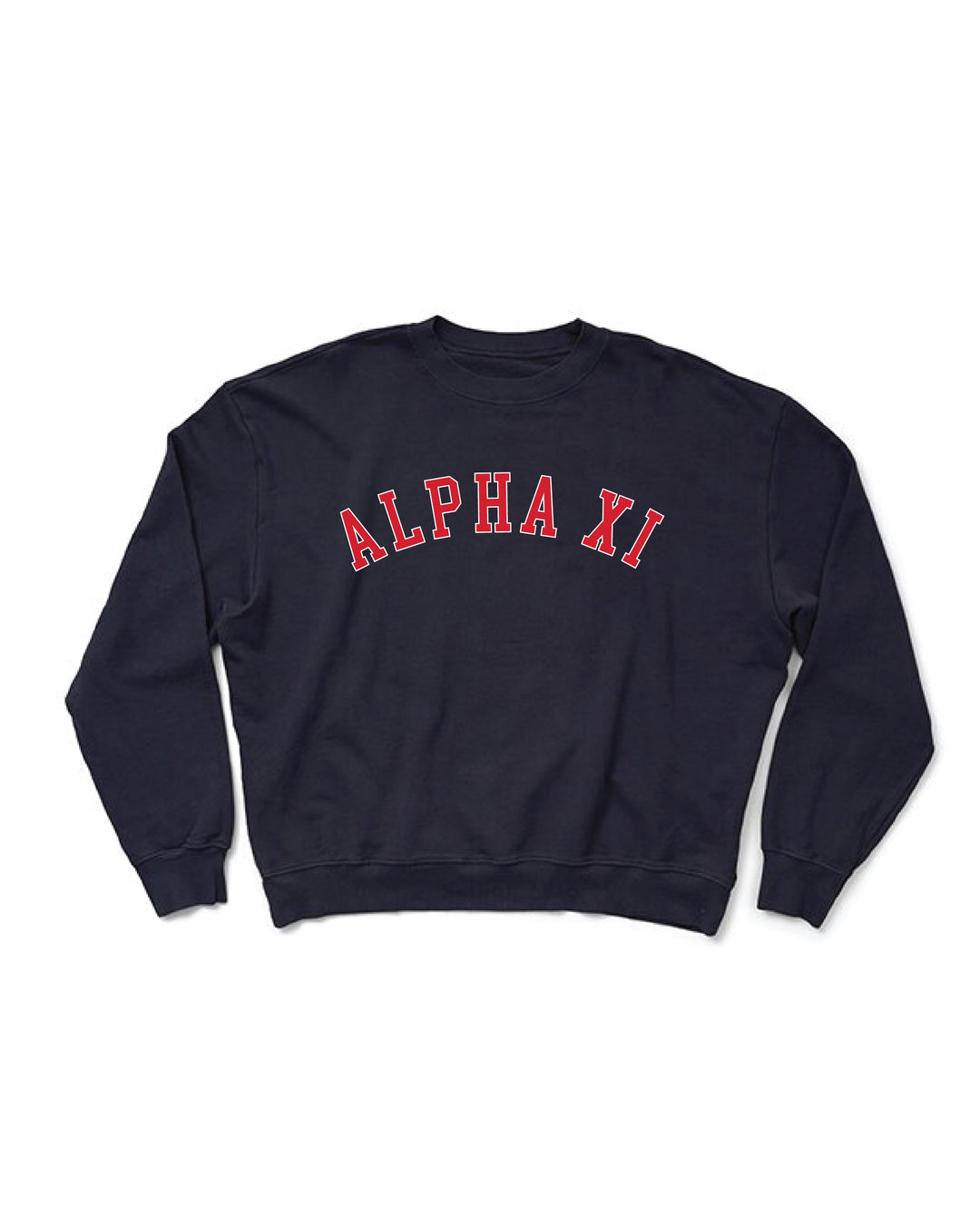 Arched Letter Midnight Sky Sorority Light Weight Crewneck