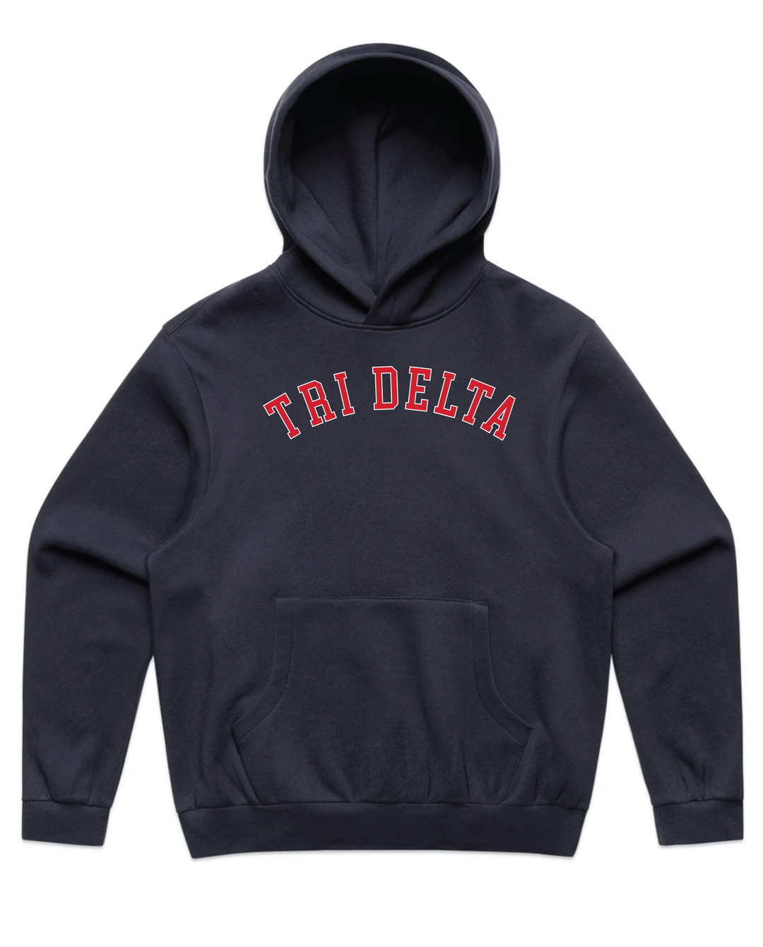 Arched Letter Navy Heavy Weight Sorority Hoodie