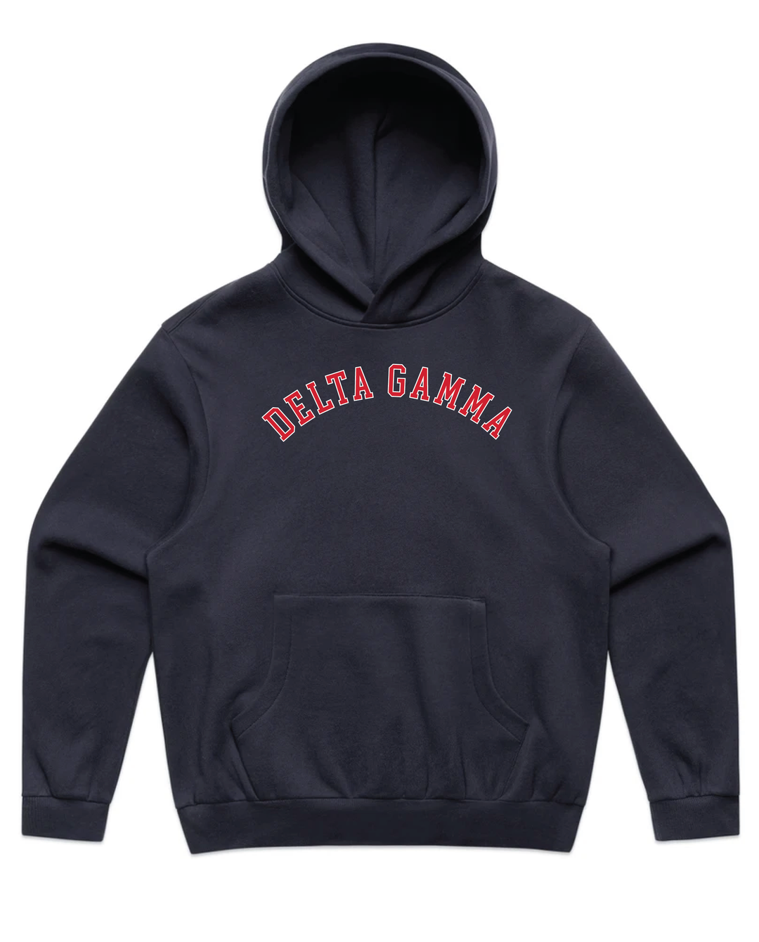 Arched Letter Navy Heavy Weight Sorority Hoodie