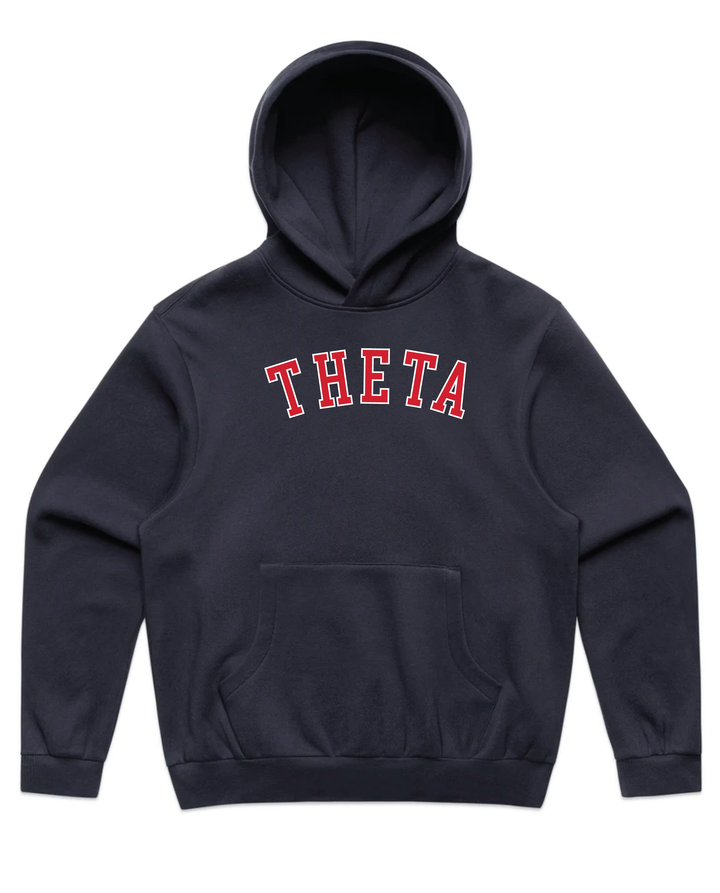 Arched Letter Navy Heavy Weight Sorority Hoodie