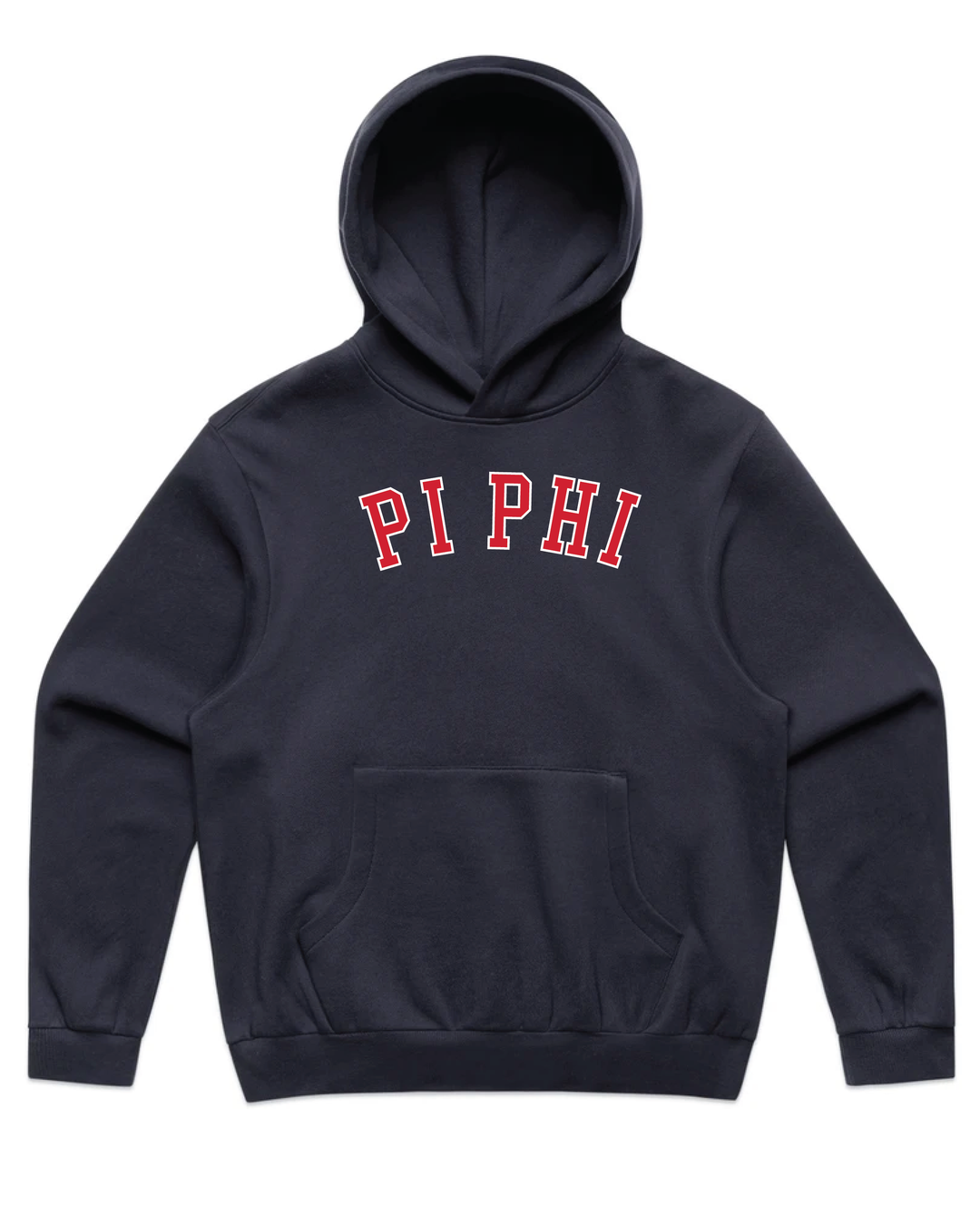 Arched Letter Navy Heavy Weight Sorority Hoodie