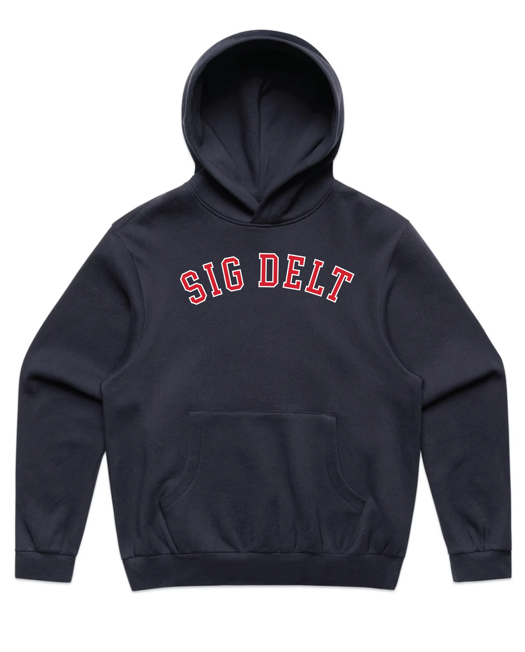 Arched Letter Navy Heavy Weight Sorority Hoodie