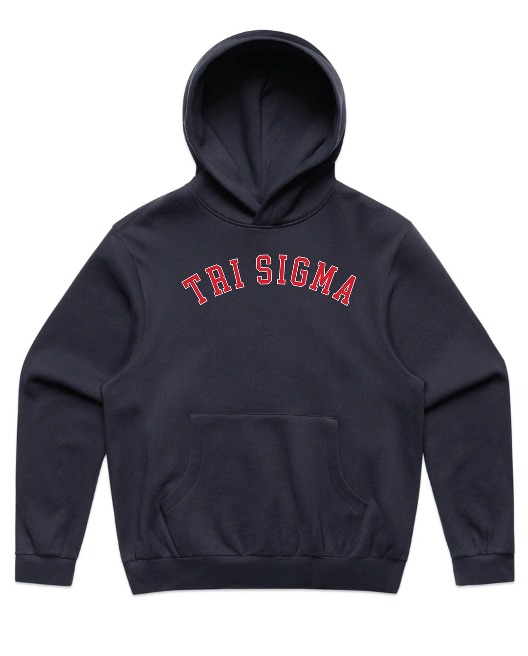 Arched Letter Navy Heavy Weight Sorority Hoodie