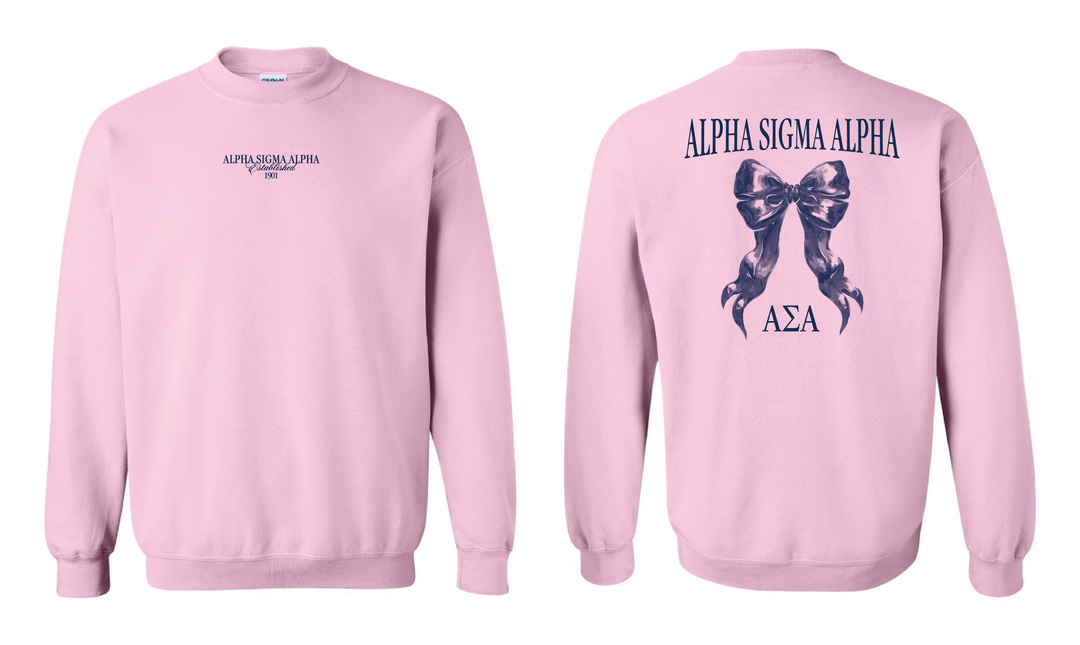 Light Pink Bow Sorority Crewneck