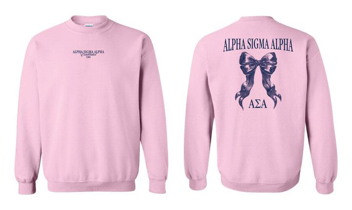 Light Pink Bow Sorority Crewneck