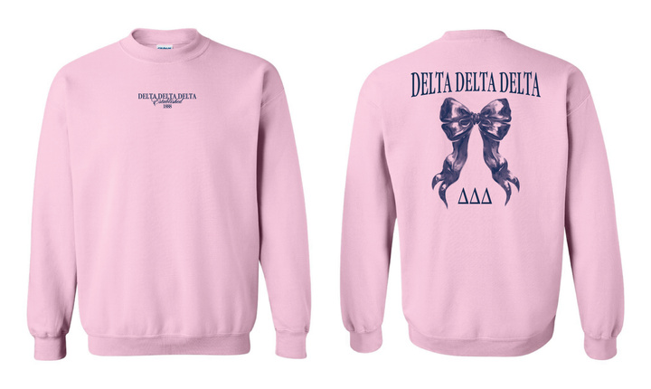 Light Pink Bow Sorority Crewneck