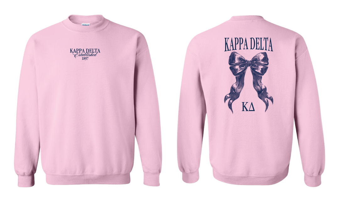 Light Pink Bow Sorority Crewneck