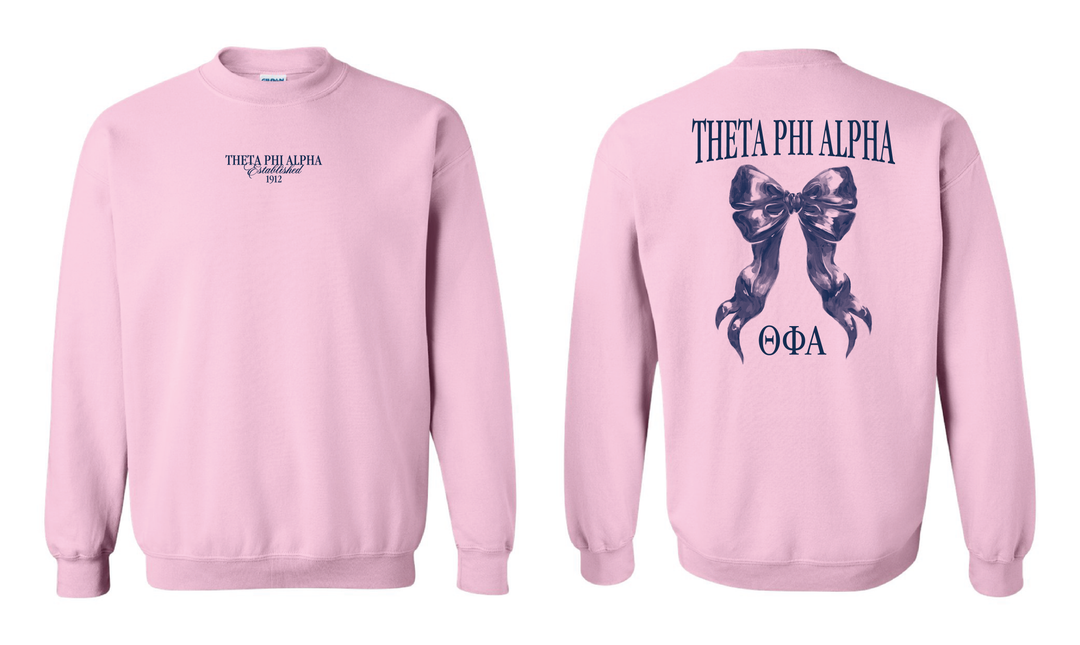 Light Pink Bow Sorority Crewneck