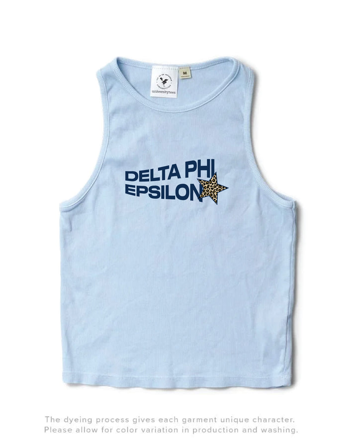 Cheetah Star Arctic Blue Sorority Tank