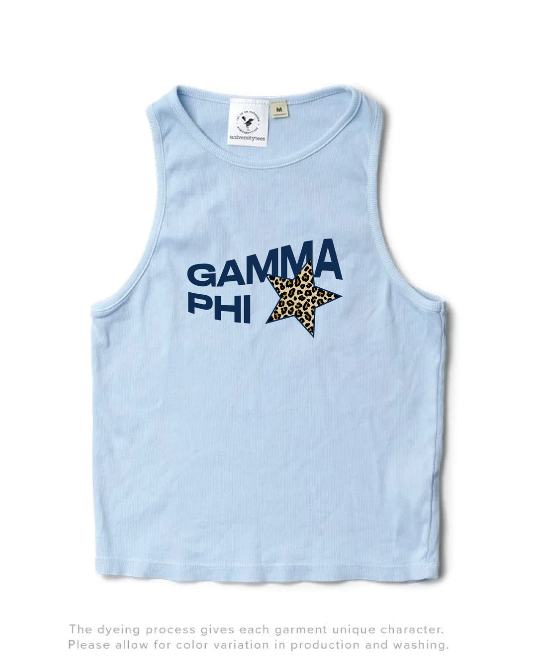 Cheetah Star Arctic Blue Sorority Tank