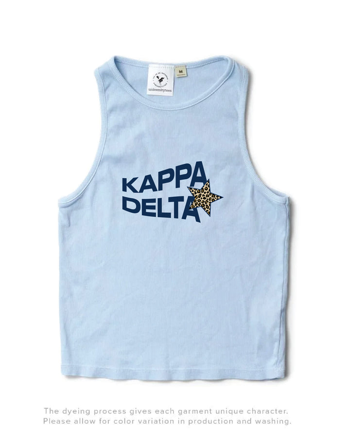 Cheetah Star Arctic Blue Sorority Tank
