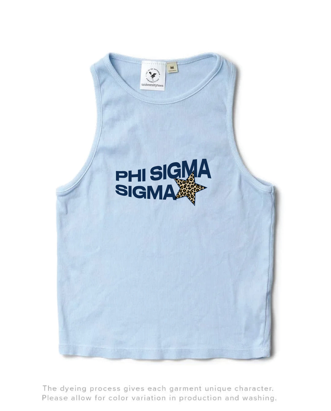 Cheetah Star Arctic Blue Sorority Tank