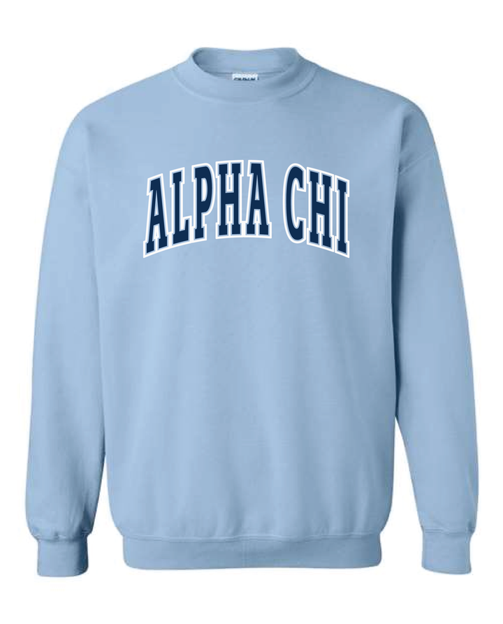 Light Blue Outline Sorority Crewneck