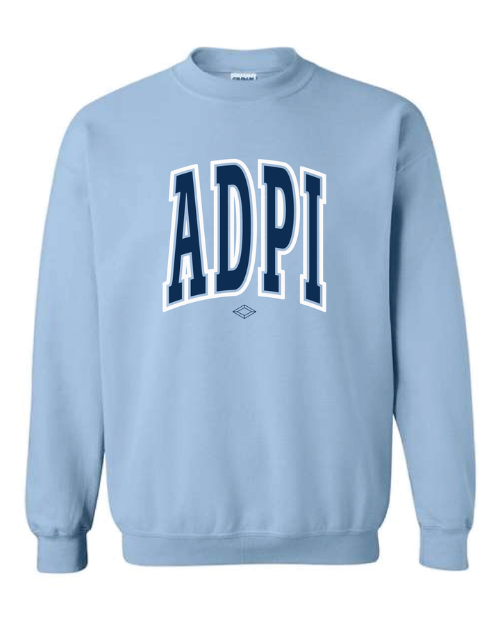 Light Blue Outline Sorority Crewneck