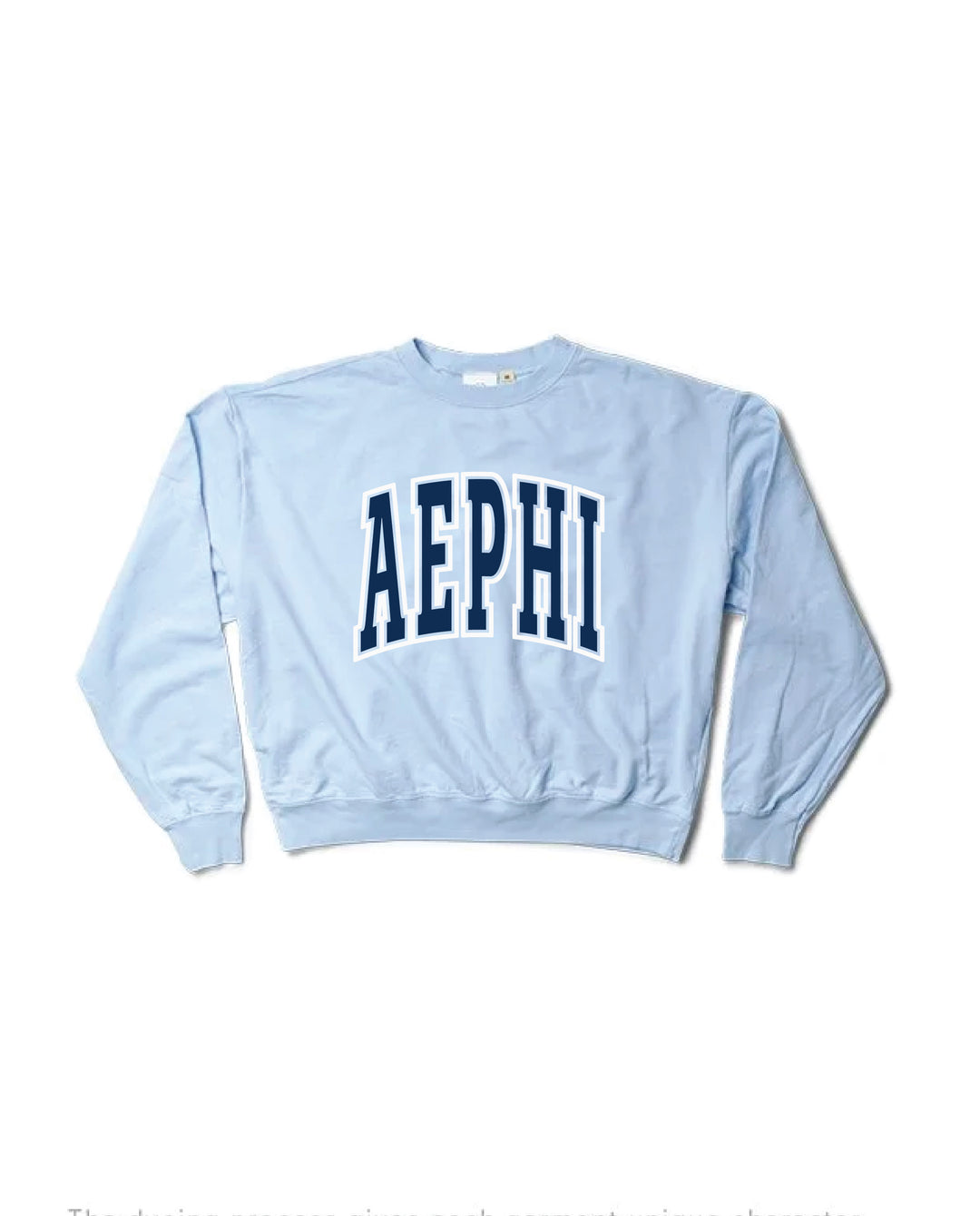 Outline Sorority Arctic Blue Light Weight Crewneck