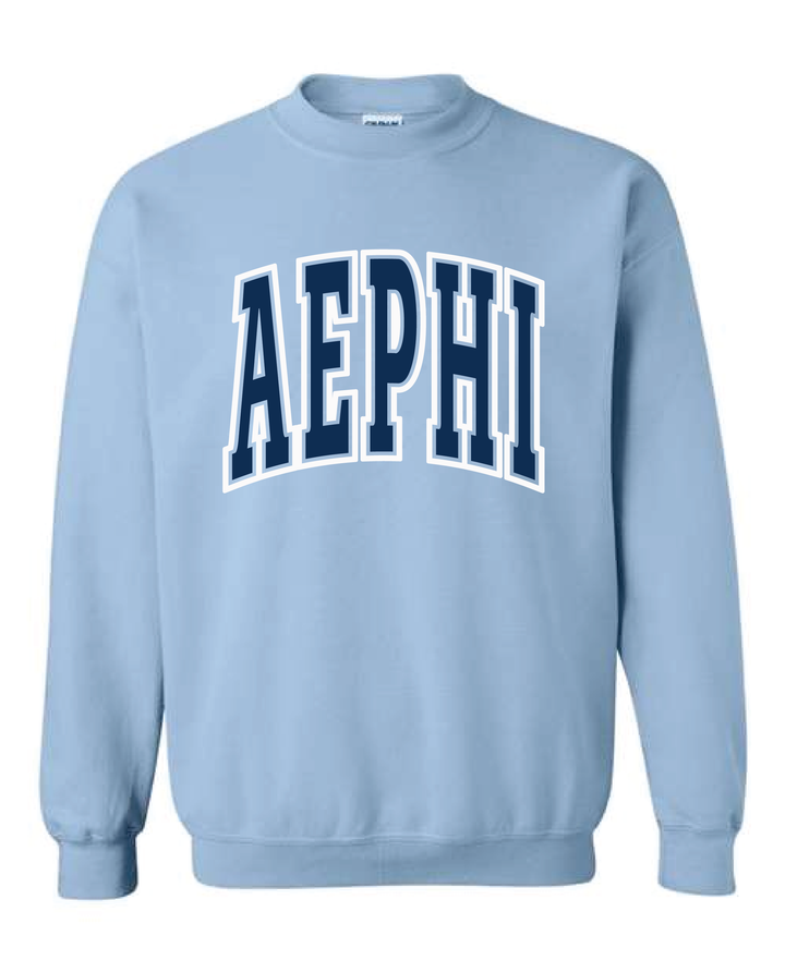Light Blue Outline Sorority Crewneck