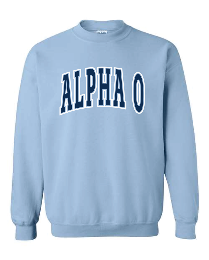 Light Blue Outline Sorority Crewneck