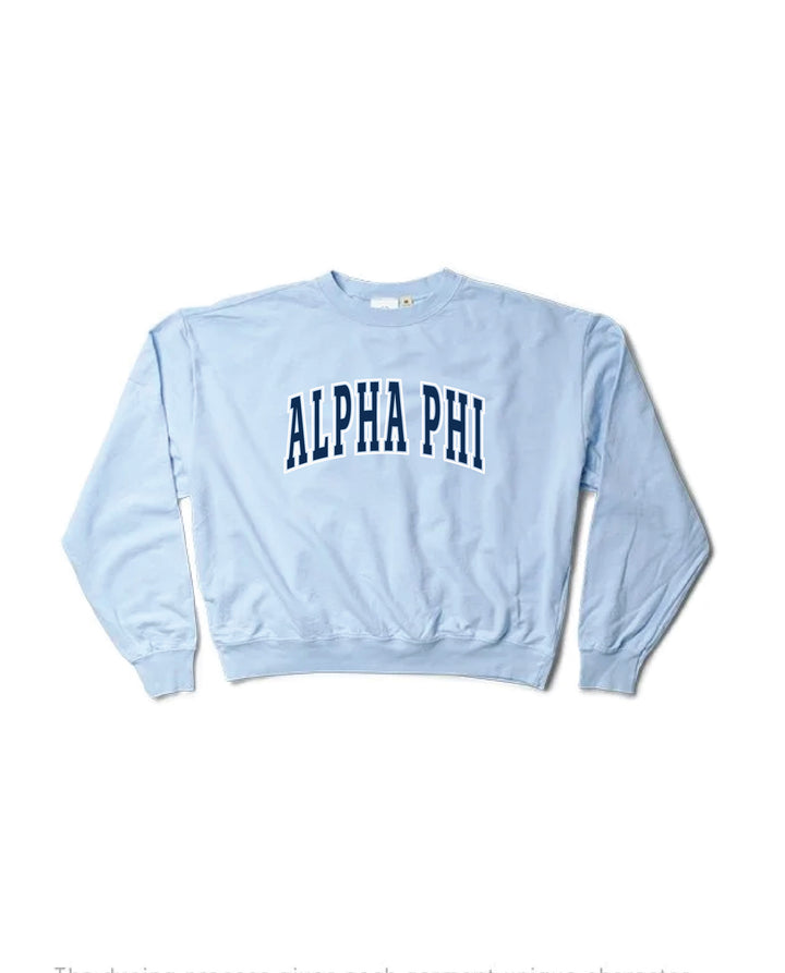 Outline Sorority Arctic Blue Light Weight Crewneck