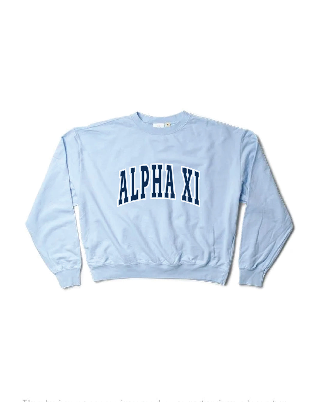 Outline Sorority Arctic Blue Light Weight Crewneck
