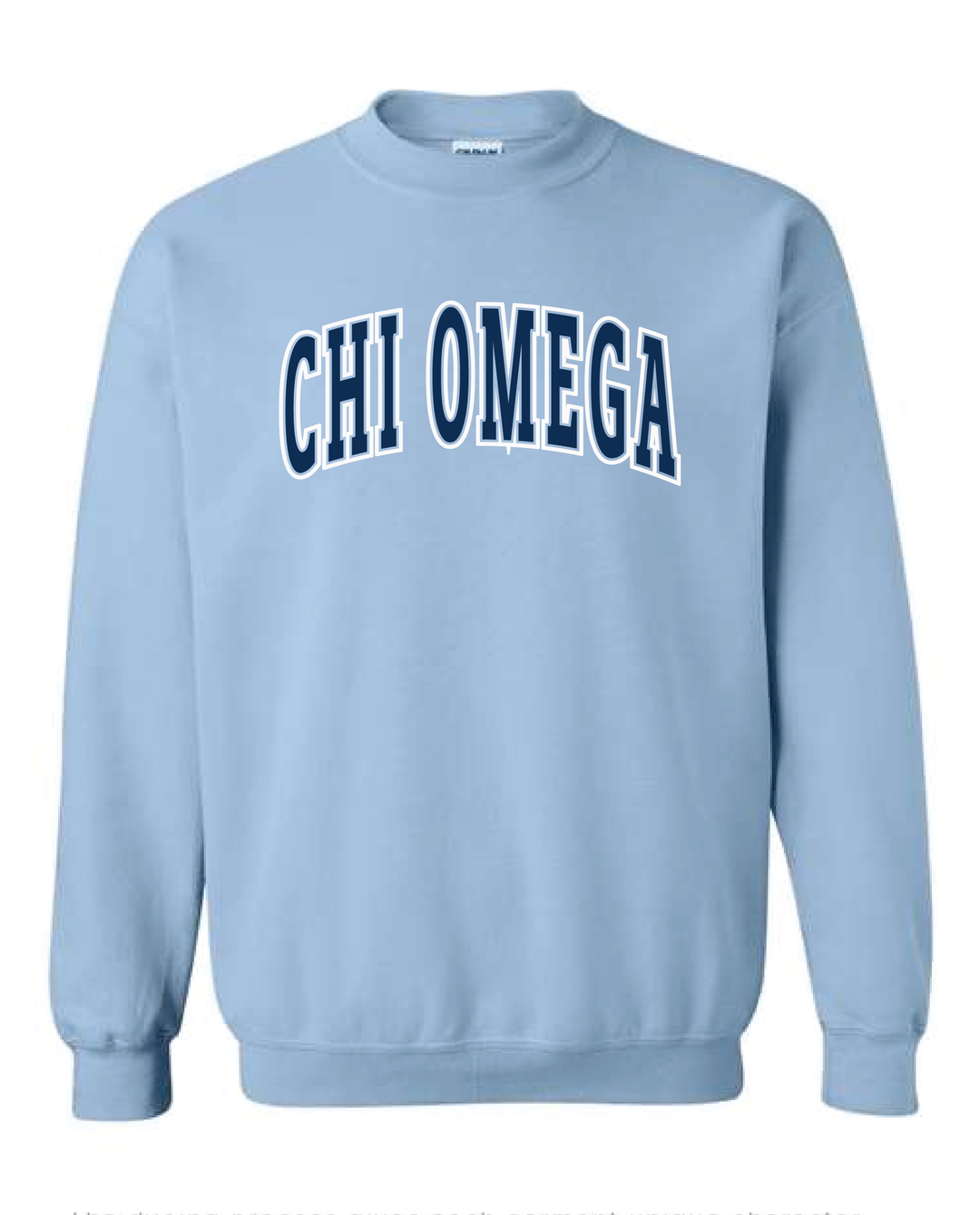 Light Blue Outline Sorority Crewneck