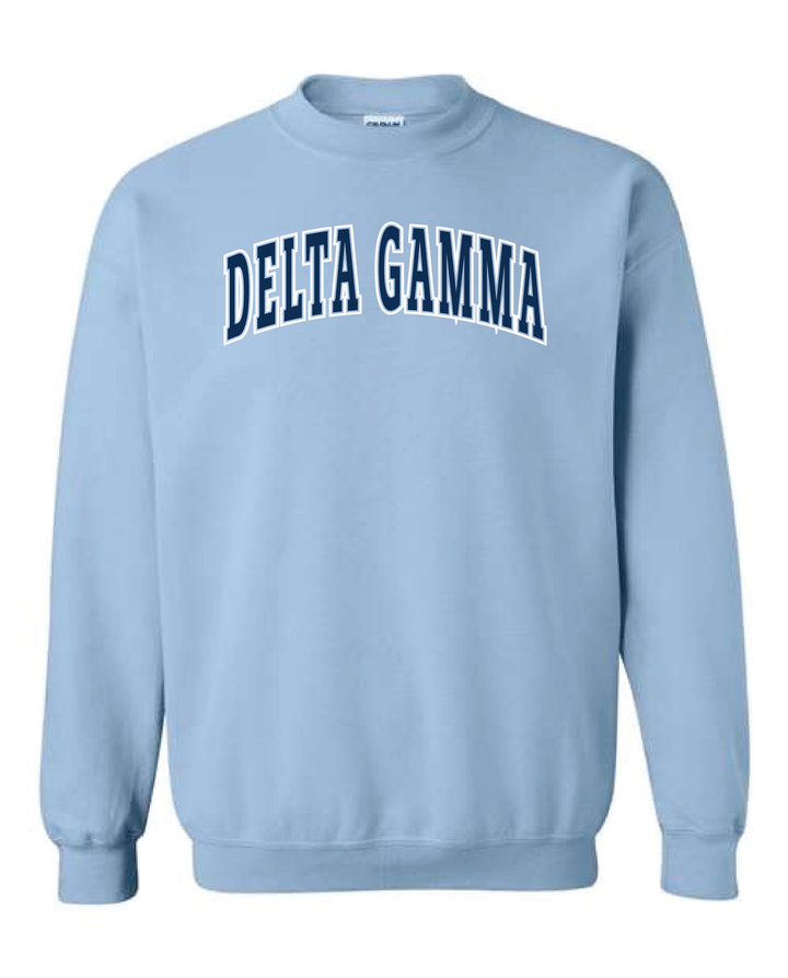 Light Blue Outline Sorority Crewneck