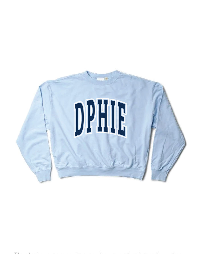 Outline Sorority Arctic Blue Light Weight Crewneck