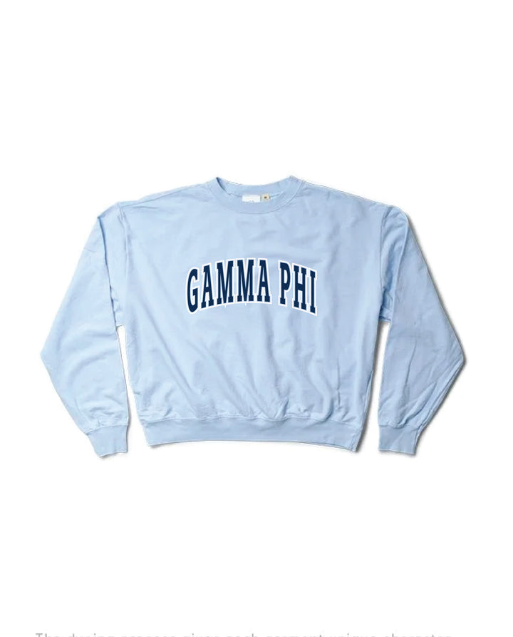 Outline Sorority Arctic Blue Light Weight Crewneck