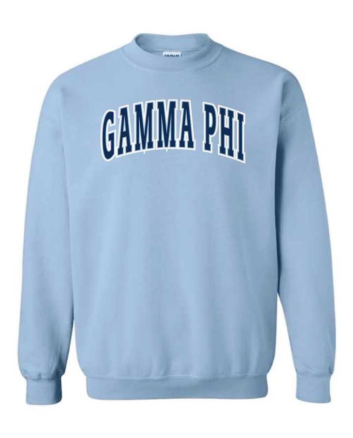 Light Blue Outline Sorority Crewneck