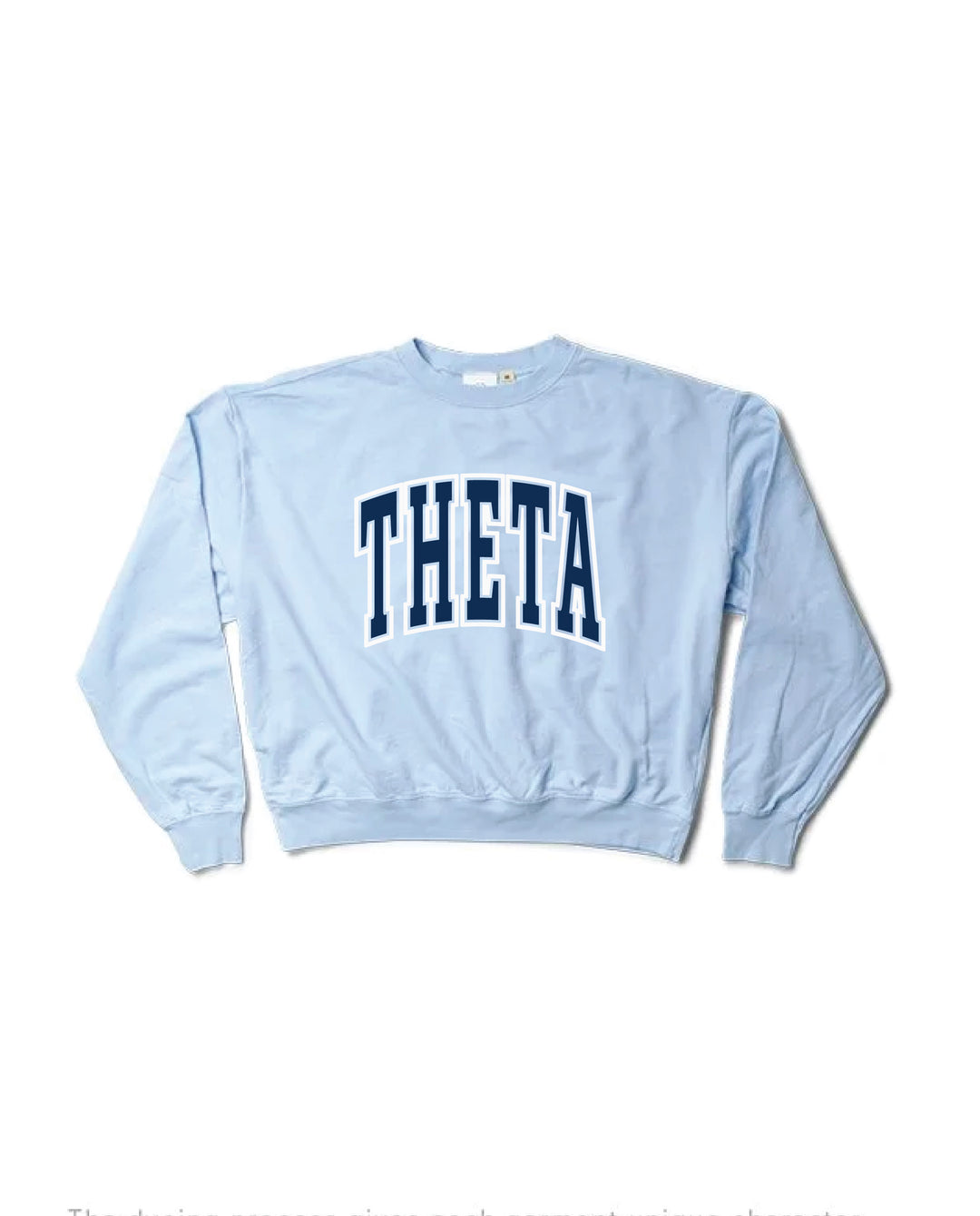Outline Sorority Arctic Blue Light Weight Crewneck
