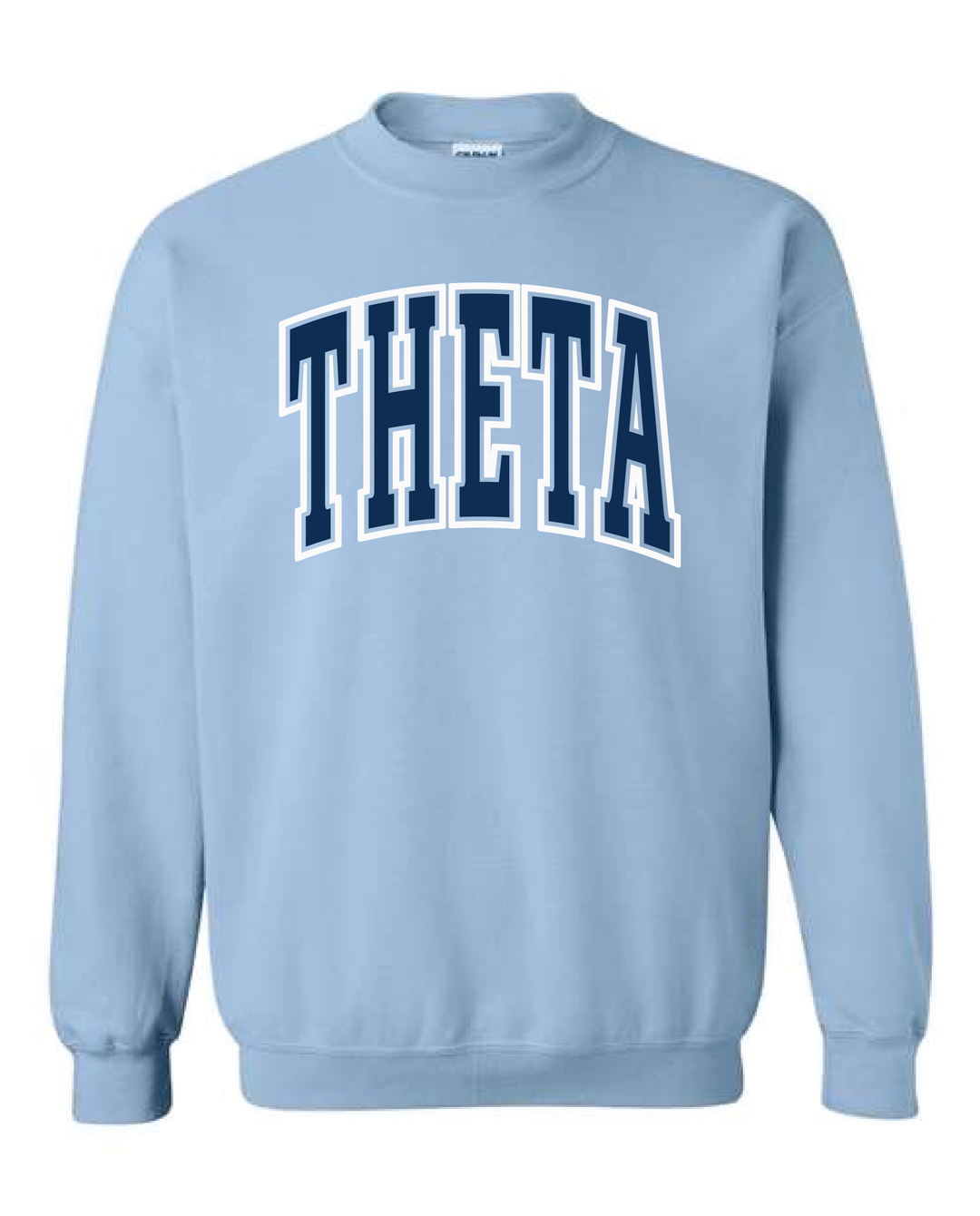 Light Blue Outline Sorority Crewneck