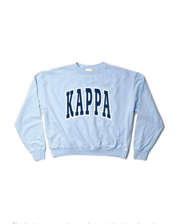 Outline Sorority Arctic Blue Light Weight Crewneck