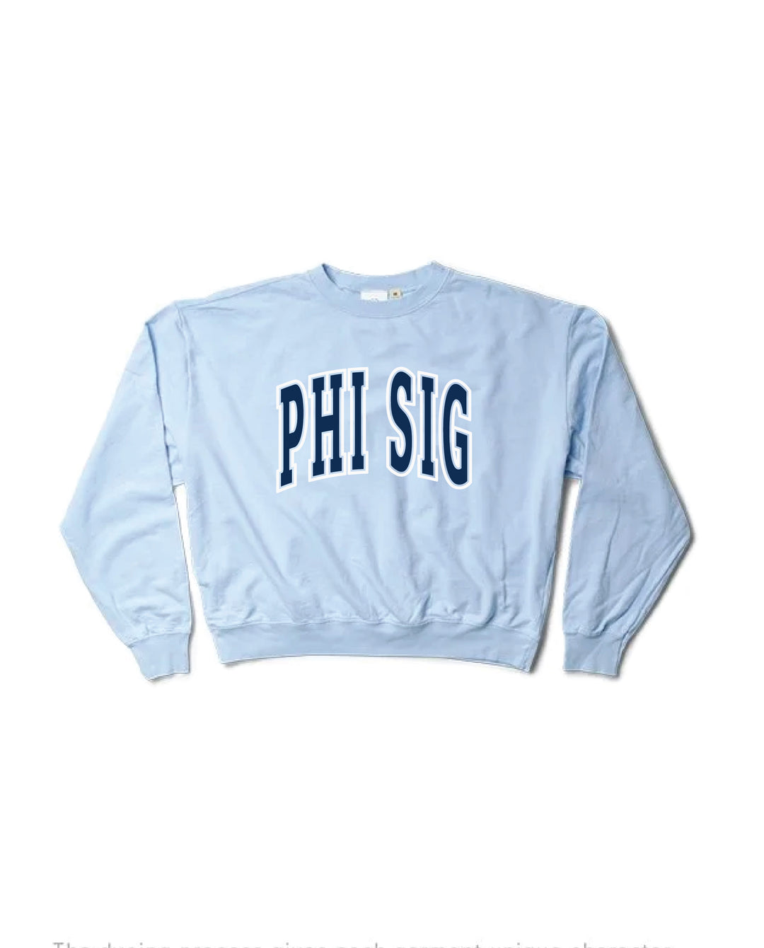 Outline Sorority Arctic Blue Light Weight Crewneck
