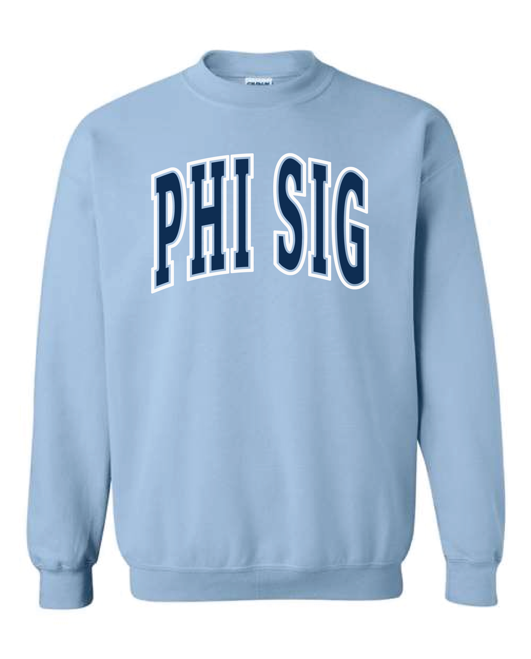 Light Blue Outline Sorority Crewneck