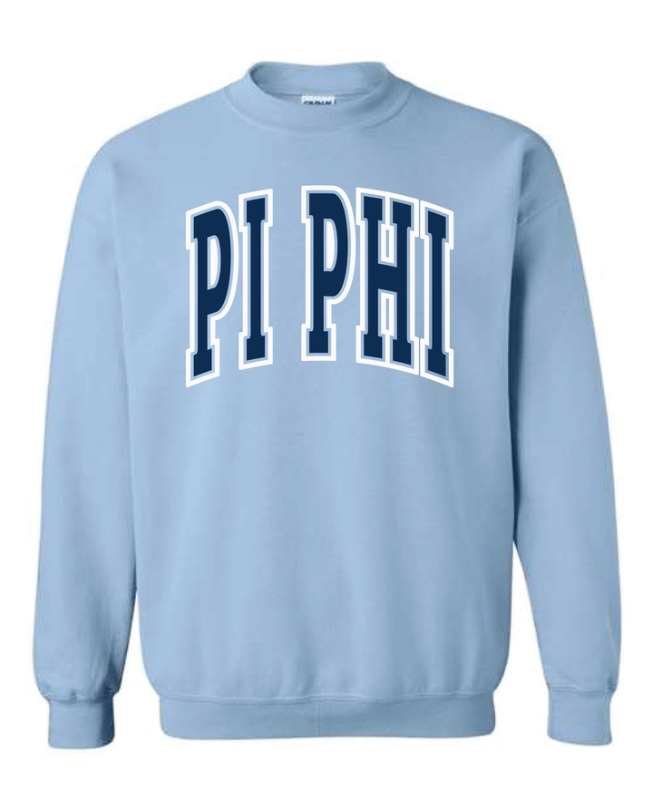 Light Blue Outline Sorority Crewneck