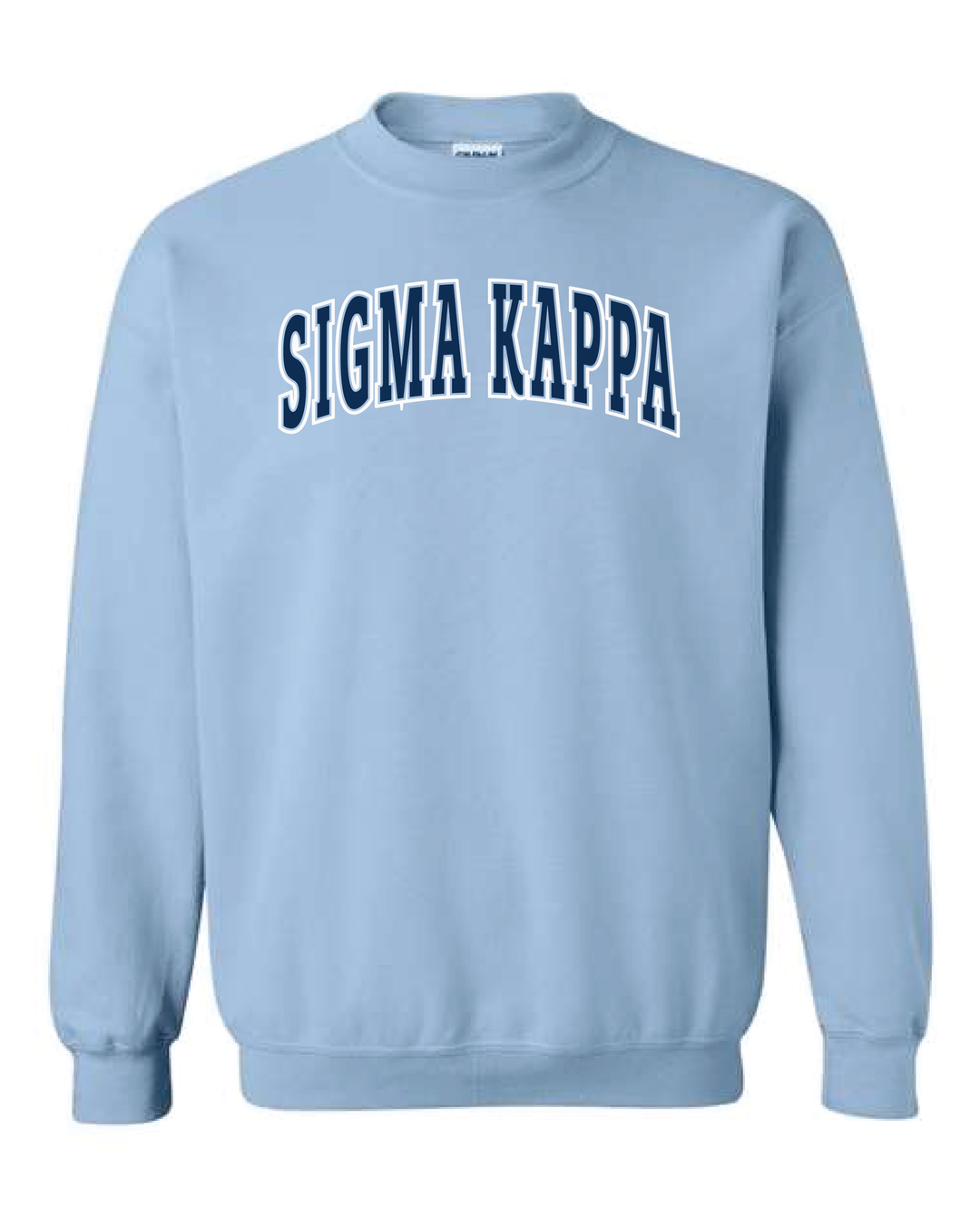 Light Blue Outline Sorority Crewneck