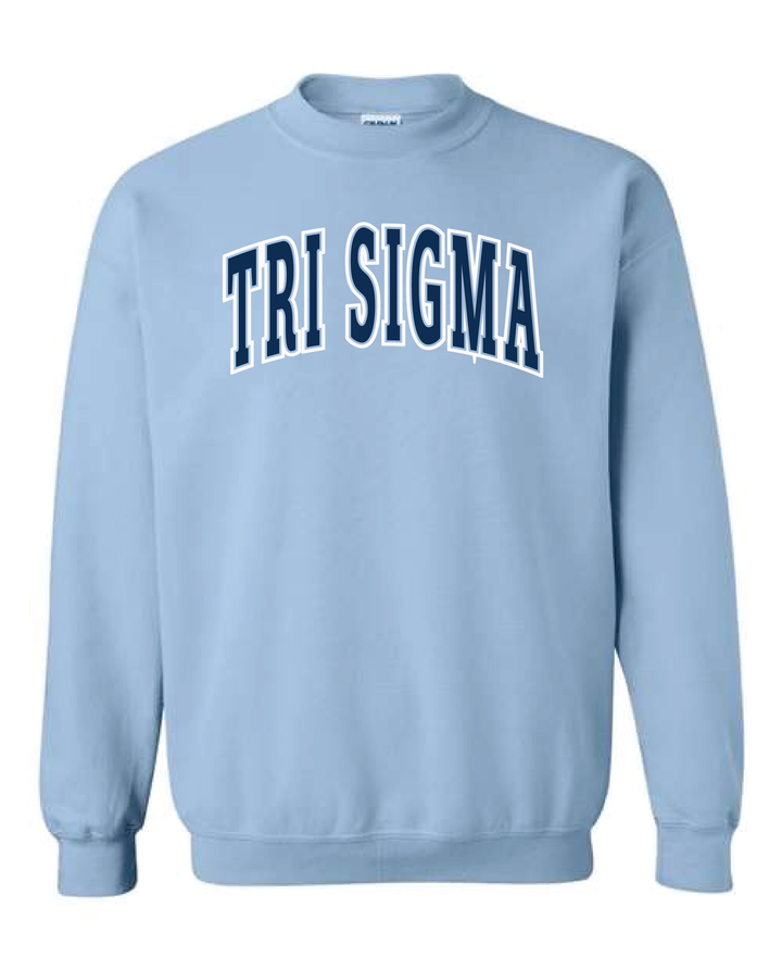 Light Blue Outline Sorority Crewneck