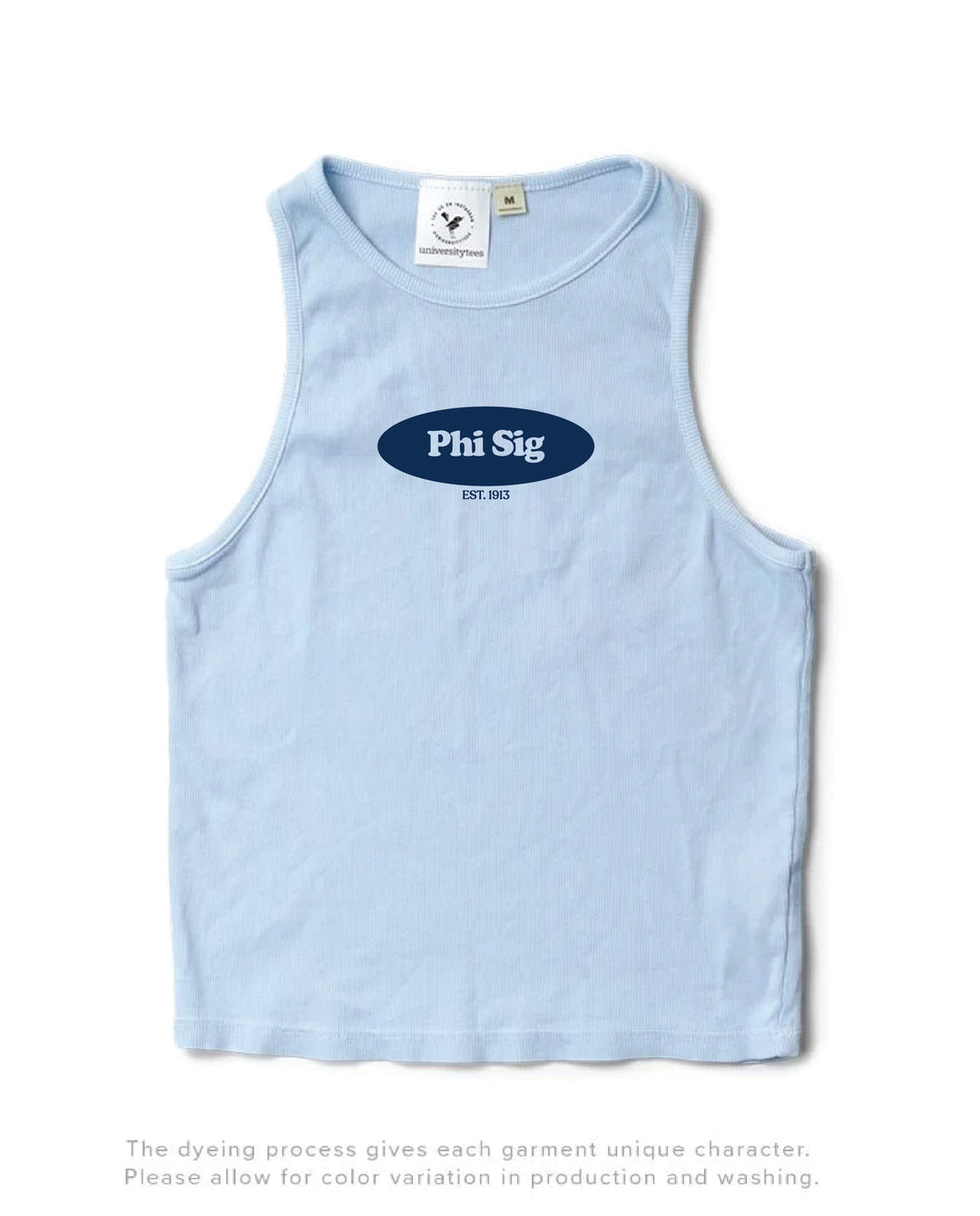 Arctic Blue Oval Sorority Tank