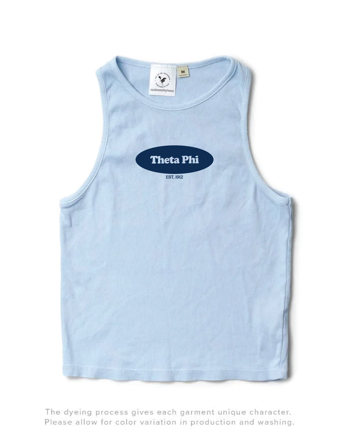 Arctic Blue Oval Sorority Tank