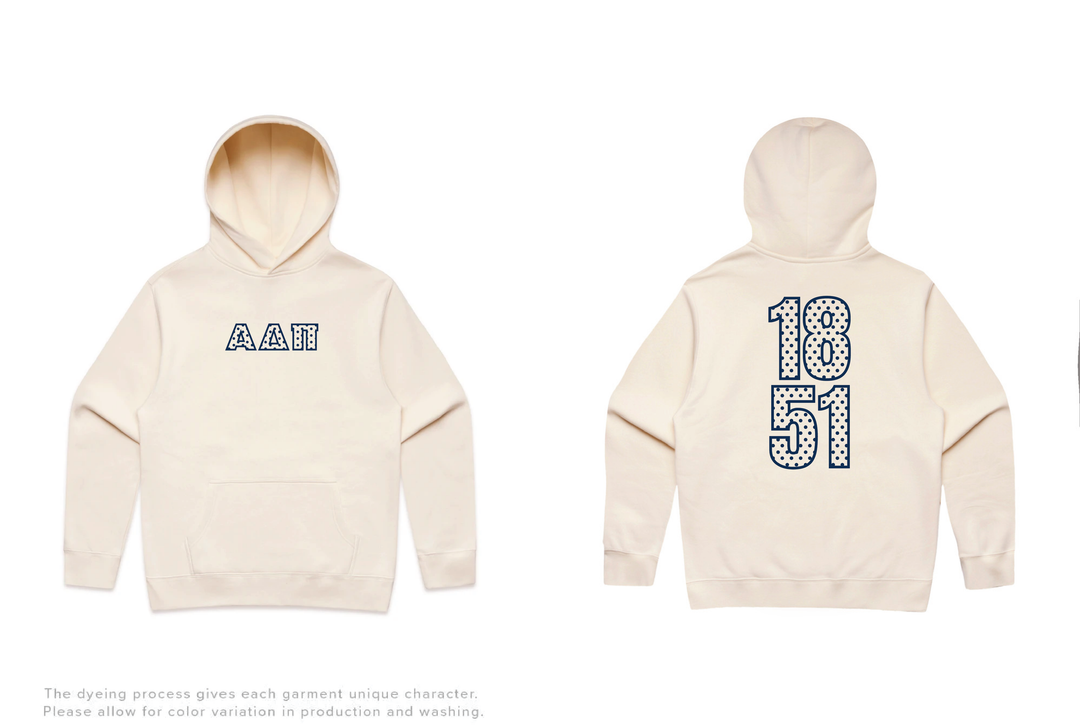 Polka Dot Outline Heavy Weight Sorority Hoodie